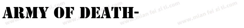 Army of death字体转换